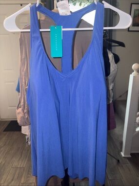 AquaGreen Royal Blue Racerback Swing Tank 2x